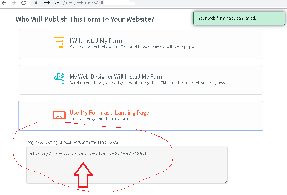 how to create a landing page with aweber get your aweber landing page url